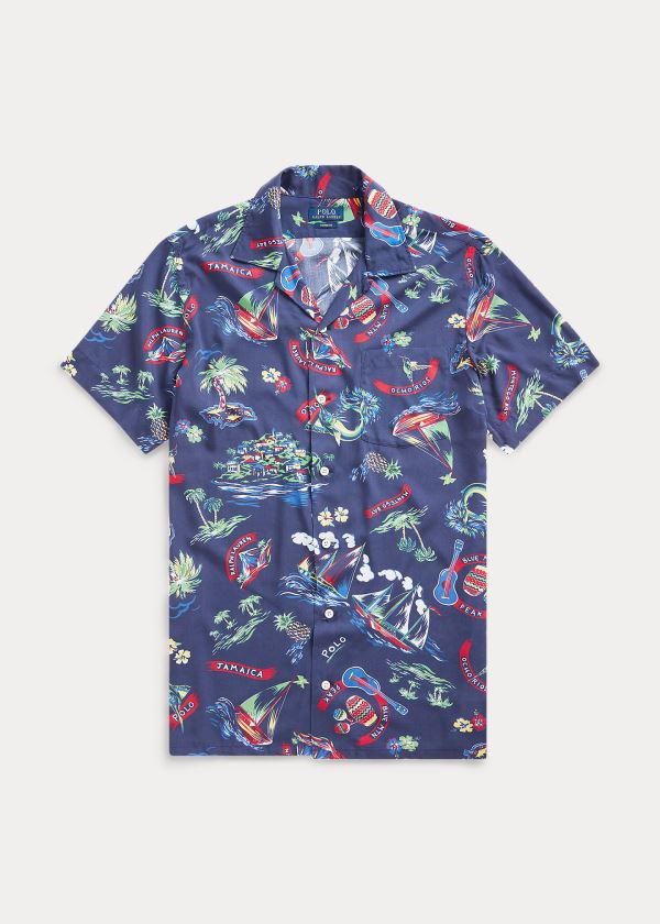 Men's Polo Ralph Lauren Custom Fit Ralph-waiian Shirts | 142836FQT